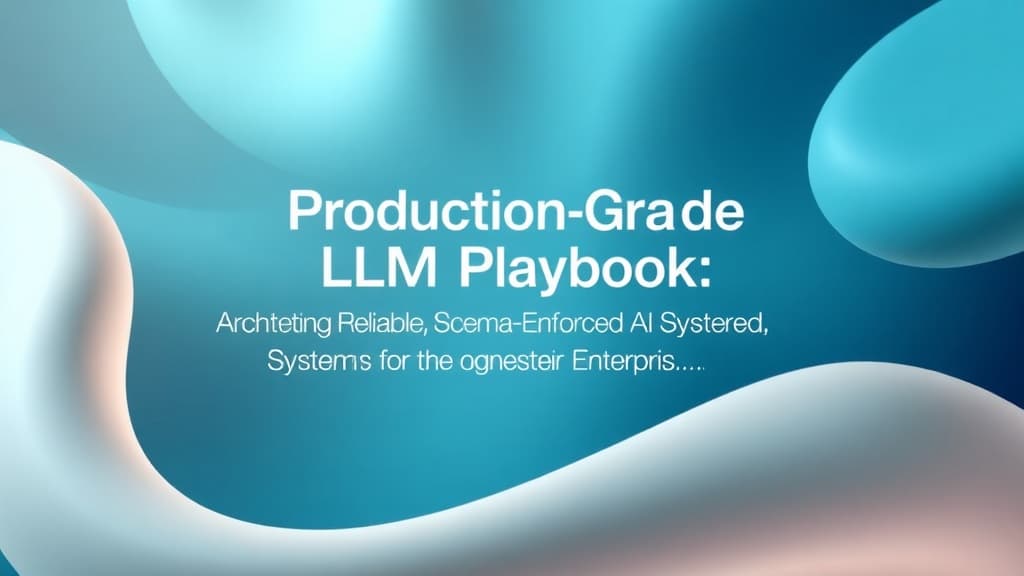 The Production-Grade LLM Playbook: Architecting Reliable, Schema-Enforced AI Systems for the Enterprise